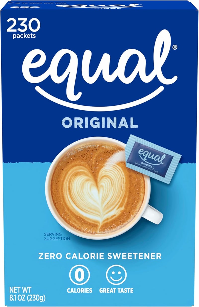 EQUAL Original 0 Calorie Sweetener Sachets, 230 Count, FFAD679 - Image 1